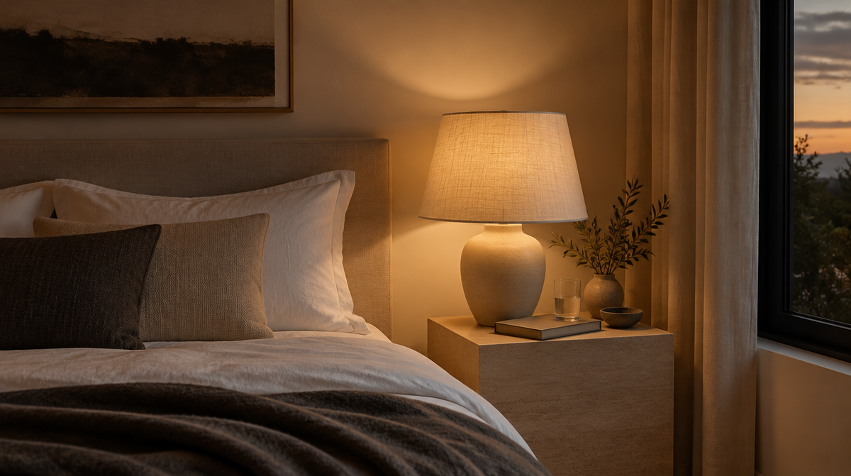 Lampe de chevet à lumière chaude
