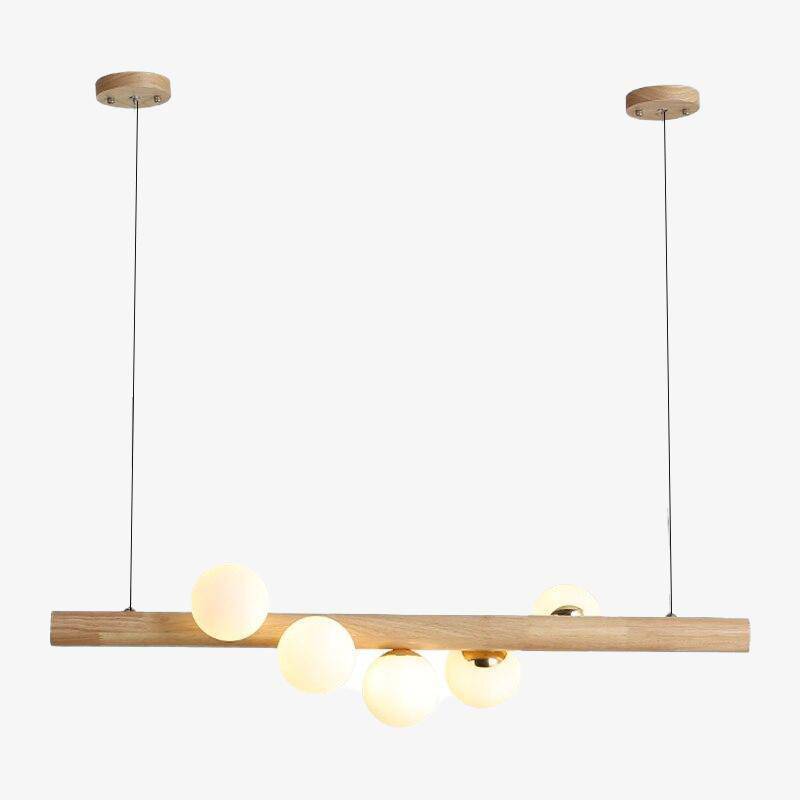 Lustre LED design nordique bois