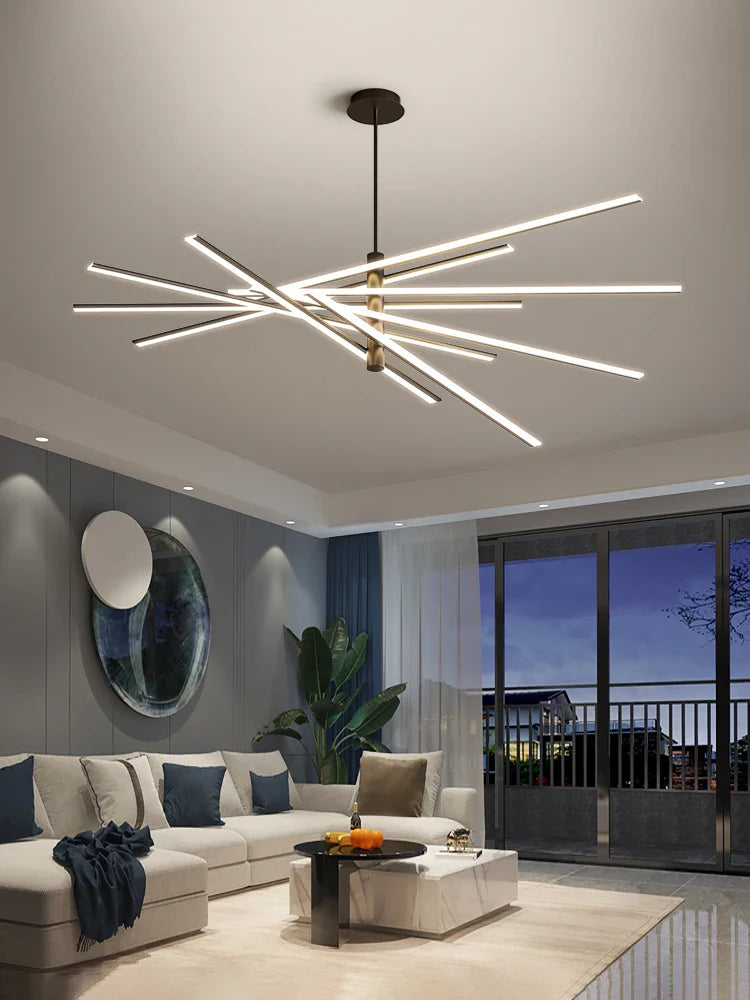 lustre moderne minimaliste luxueux lumière créative nordique