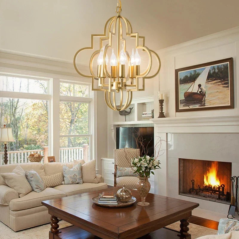 lustre campagnard américain or décoration créative nouvelle collection