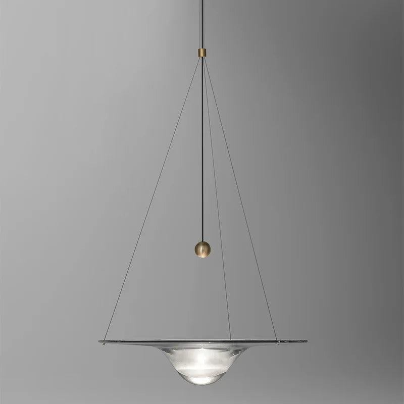lustre ufo verre postmoderne minimaliste nordique art déco