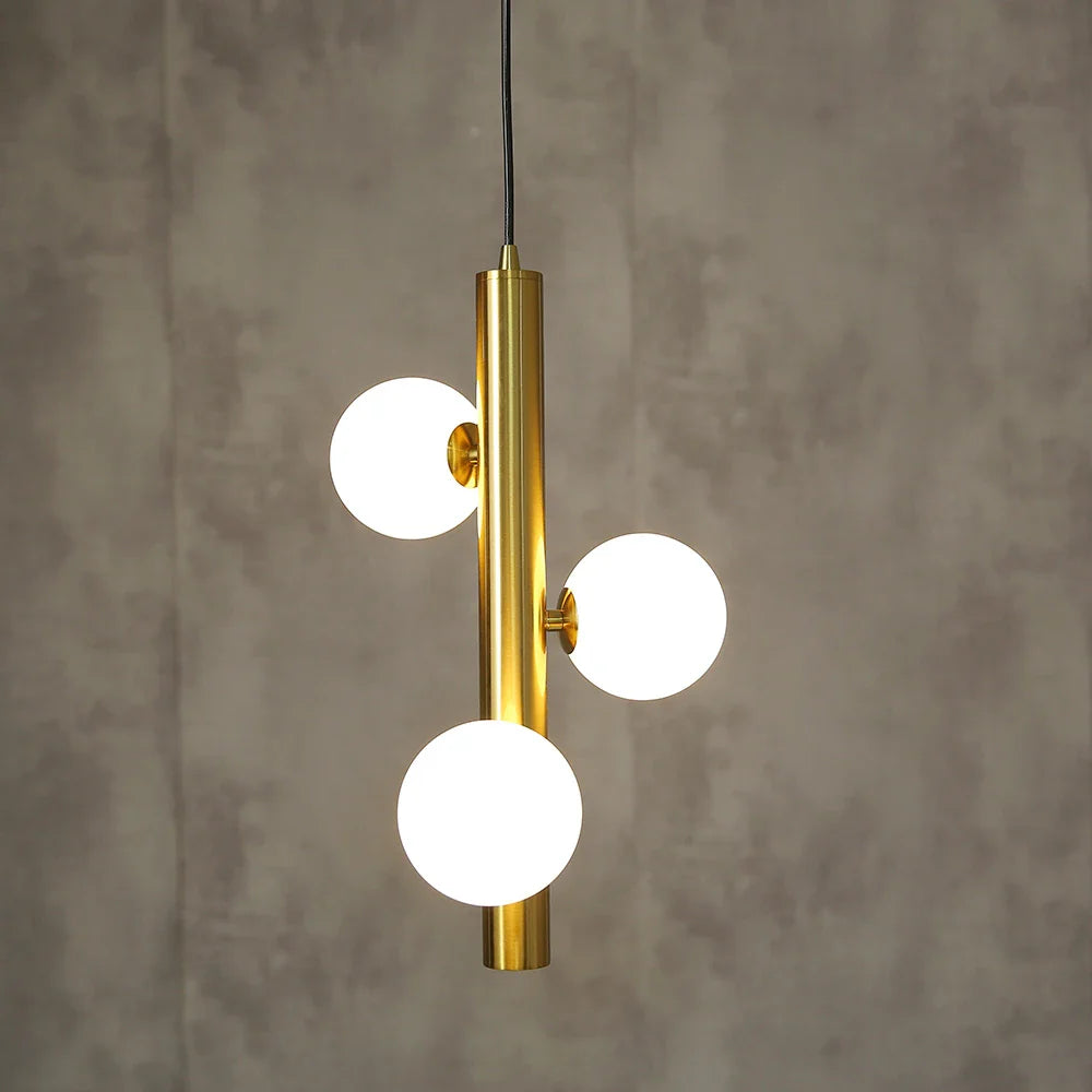 lustre moderne en verre mat suspension led luminarias