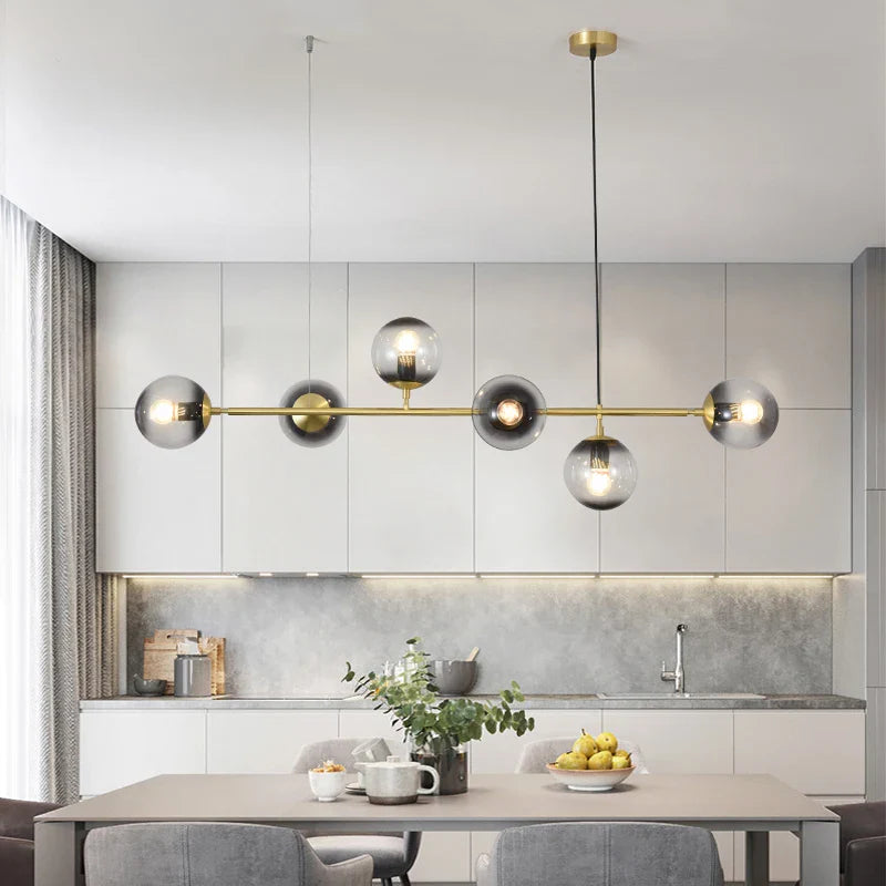 lustre nordique suspendu moléculaire haricot magique décor maison