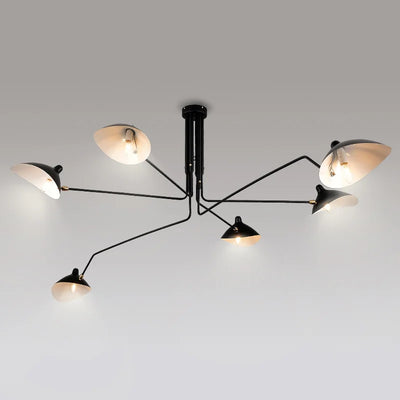 lustre araignée en fer nordique vintage industriel led éclairage