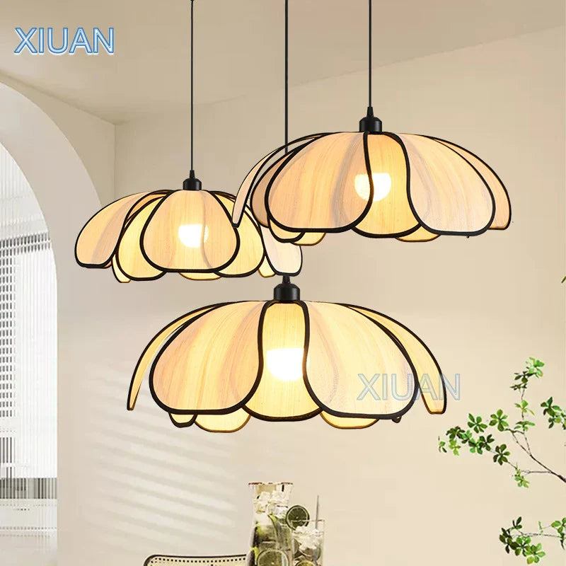 lustre abaca fait main en style rétro français led