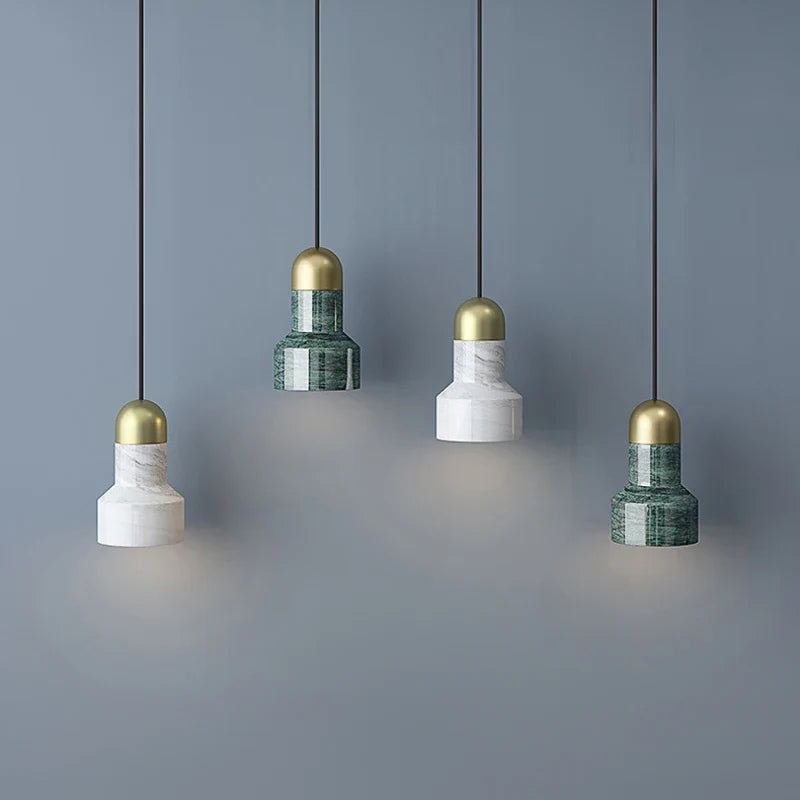 lustre nordique rétro en marbre de luxe led