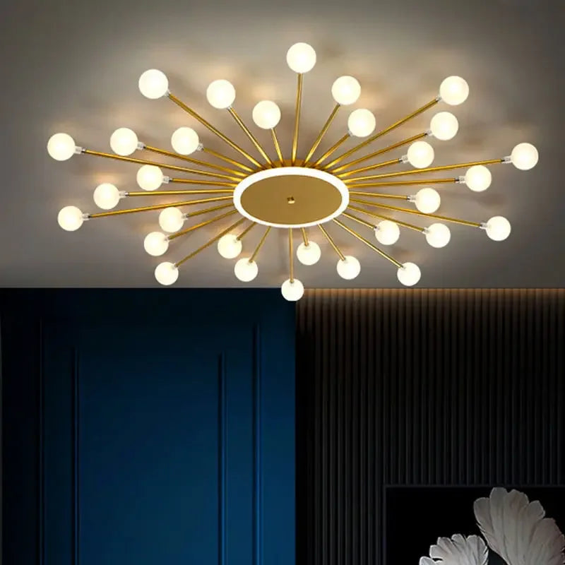 Lustre design contemporain lumineux élégant.