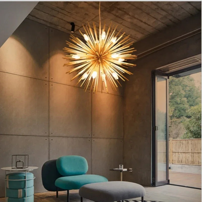 Lustre scandinave boule lumineux élégant