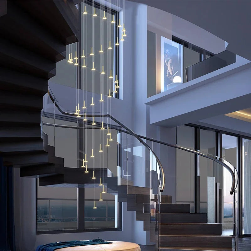 Ciel étoiles suspension lumières marché magasin de vêtements soucoupe de plafond décoration météore douche lampe suspendue Villa escalier lustre