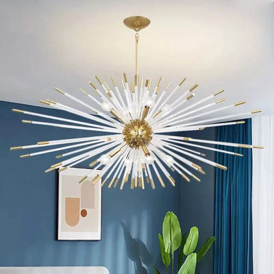 Luxury chandelier dandelion crystal LED pendant design