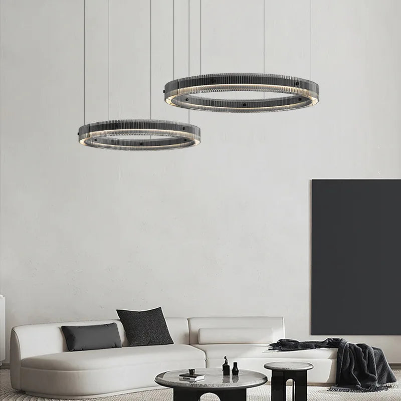 lustre nordique moderne en verre led de luxe
