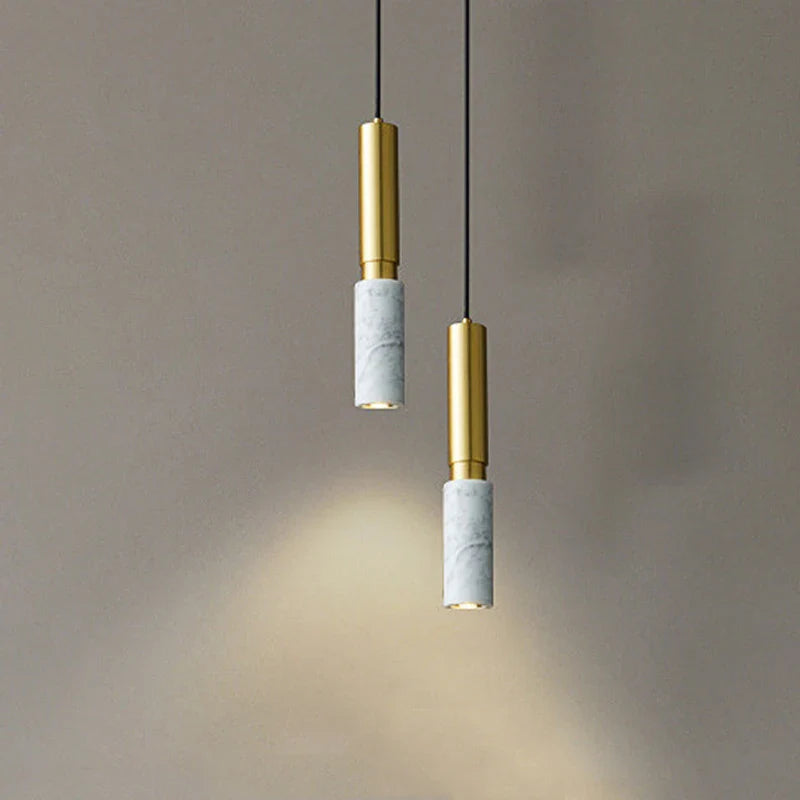 lustre scandinave minimaliste en marbre led rétro