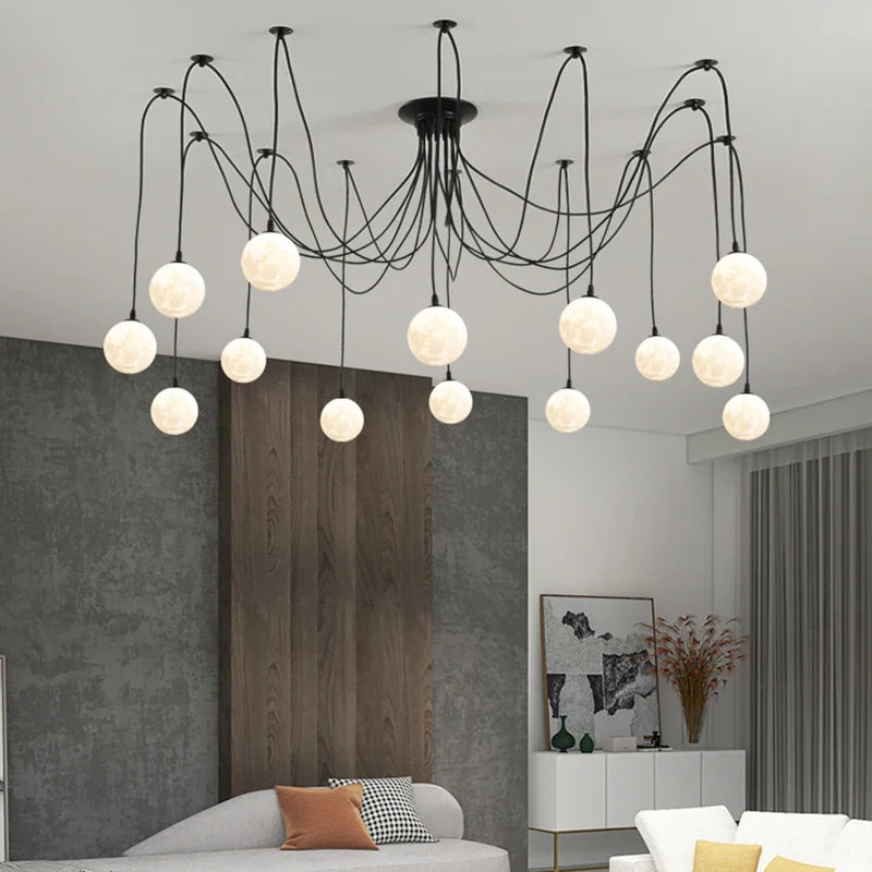 lustre multi lumières suspendues style nordique pour commerces
