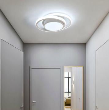 Plafonnier LED, Rond Lampe de Plafond 32W 2500lm, Moderne Luminaire Plafonnier pour Couloir Coucher Cuisine Salon, Blanc Froid 6000K, Longueur 28cm