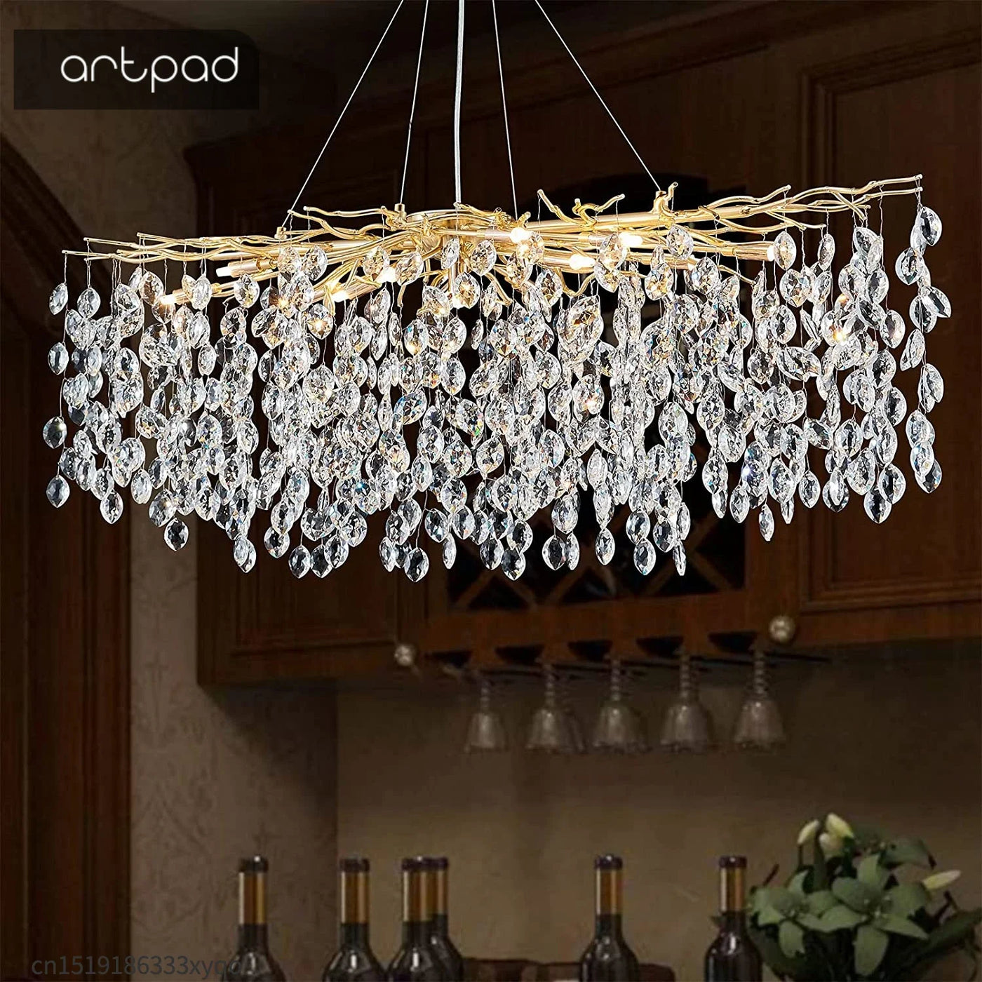 Lustre Cristal Contemporain Élégant Design