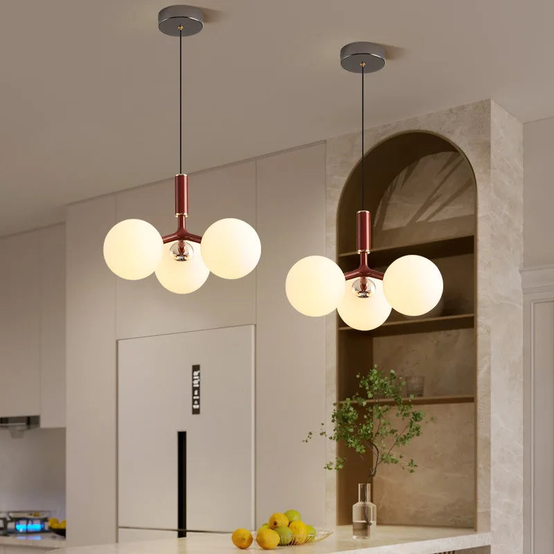 lustre nordique moderne minimaliste magic bean 9 led suspension