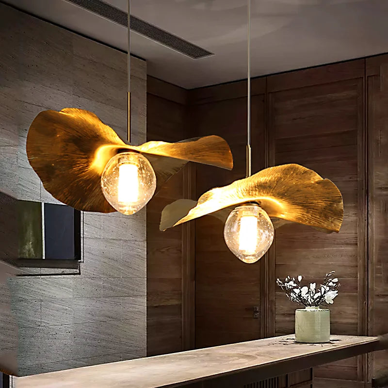 Suspension LED design lotus laiton
