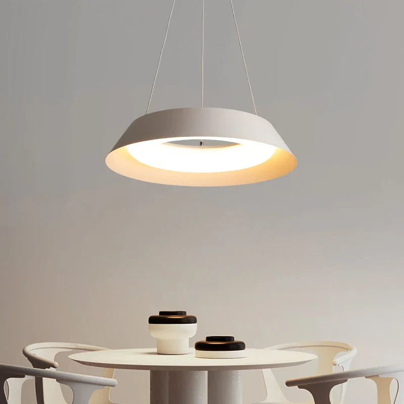 lustre led minimaliste moderne créatif bar rond suspension