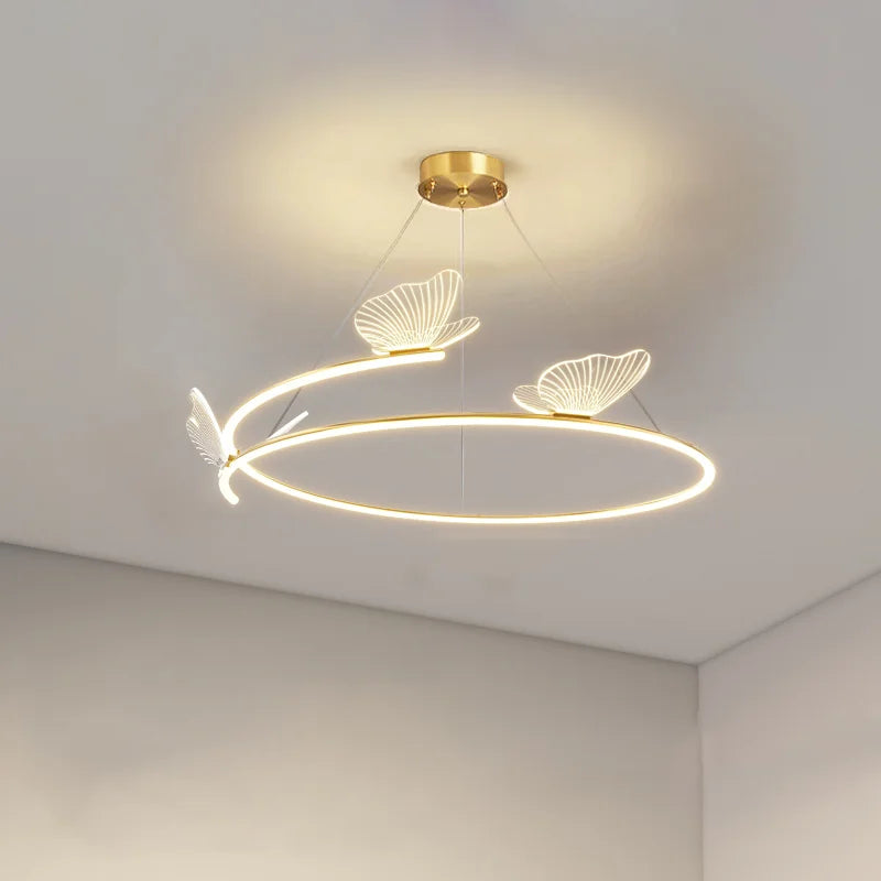 lustre moderne minimaliste papillon led pour décoration maison