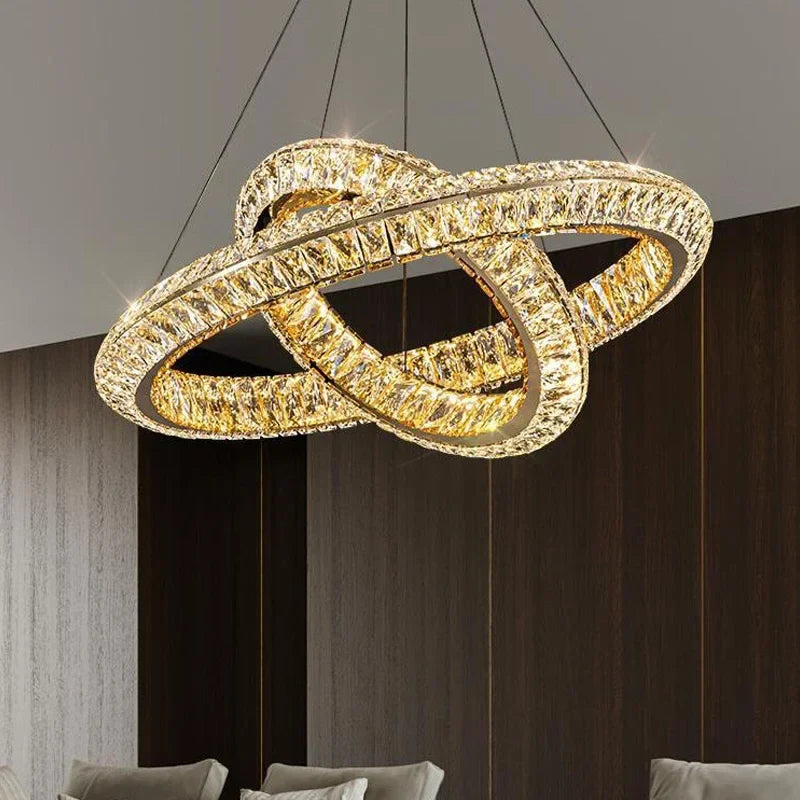 lustre de luxe en cristal led pour hôtel et bar