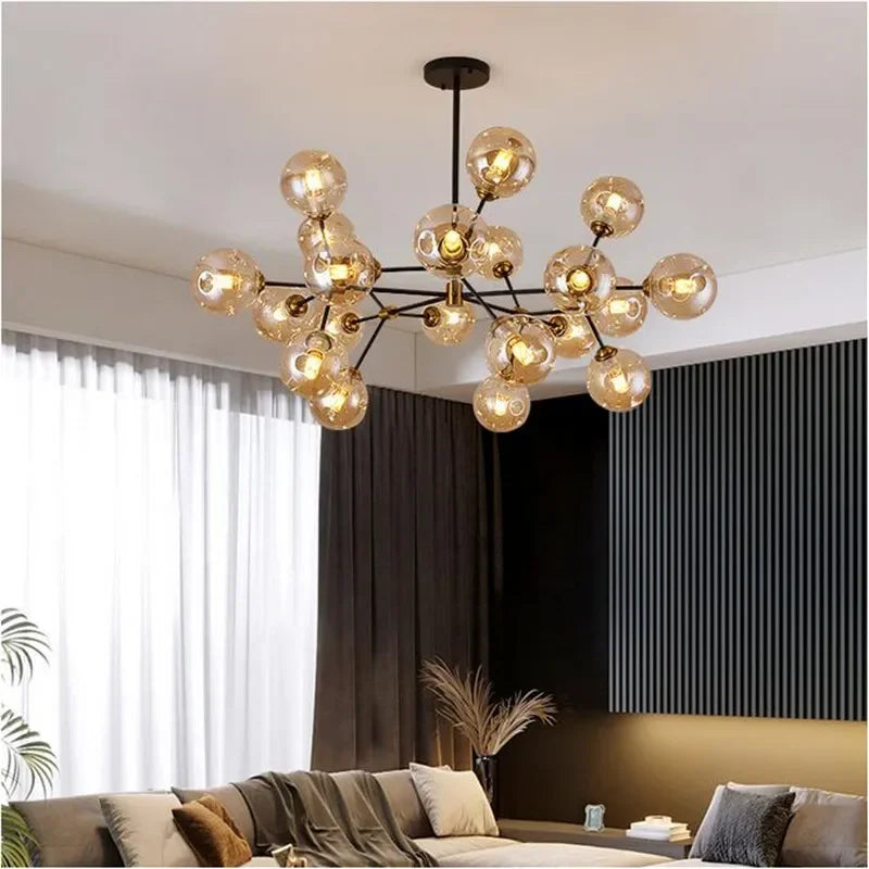 Lustre Suspendu Élégant Transparent Unique