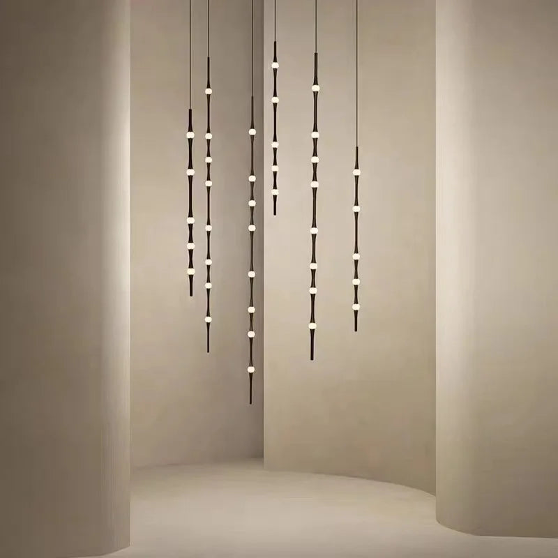 lustre led minimaliste en aluminium acrylique pour hôtel 3000k