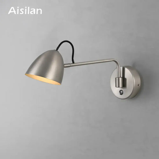 Aisilan Led: Élégante Applique Murale Multifonction. Nickel Nacré Applique Chambre