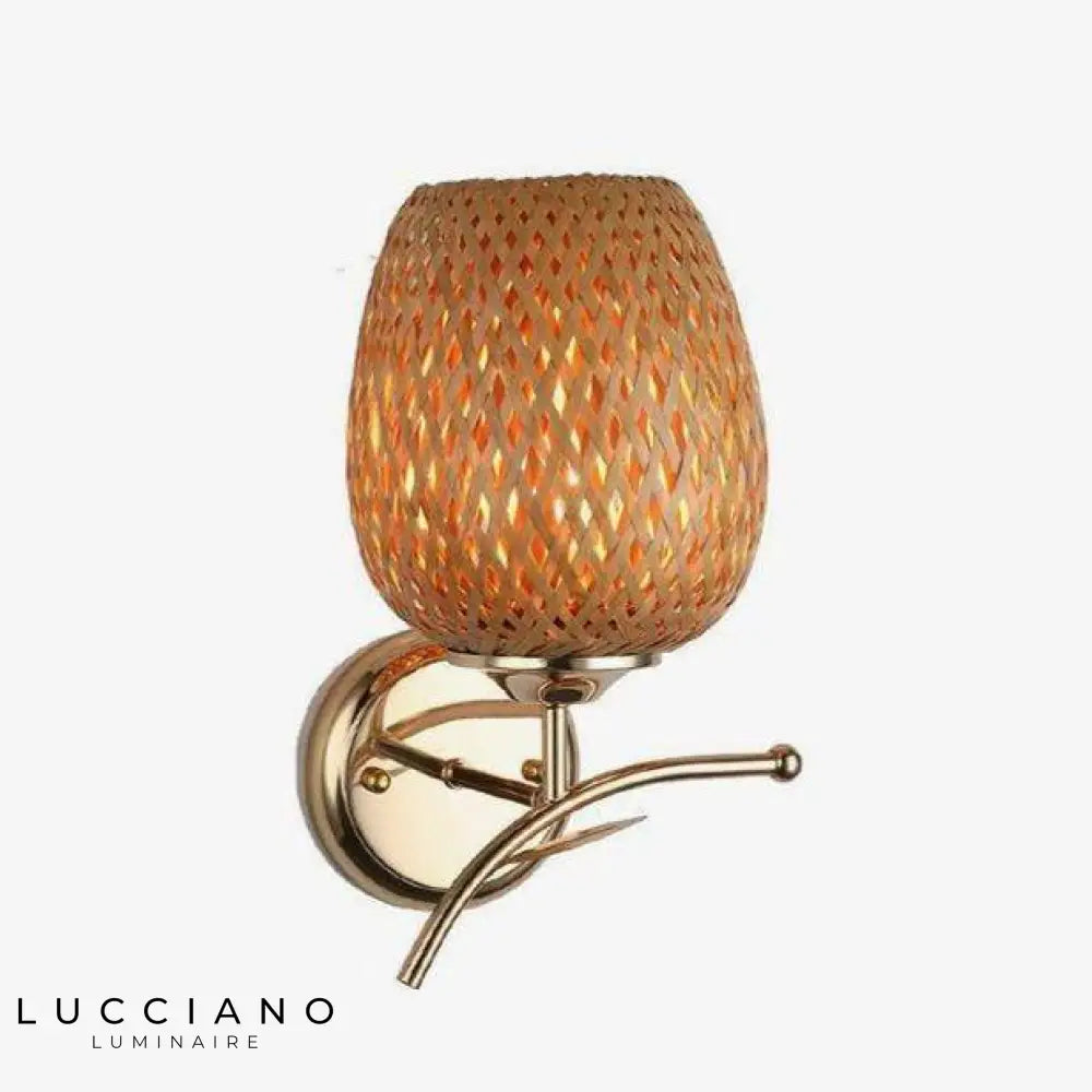 Applique Bambou & Support Doré Asian Luminaire