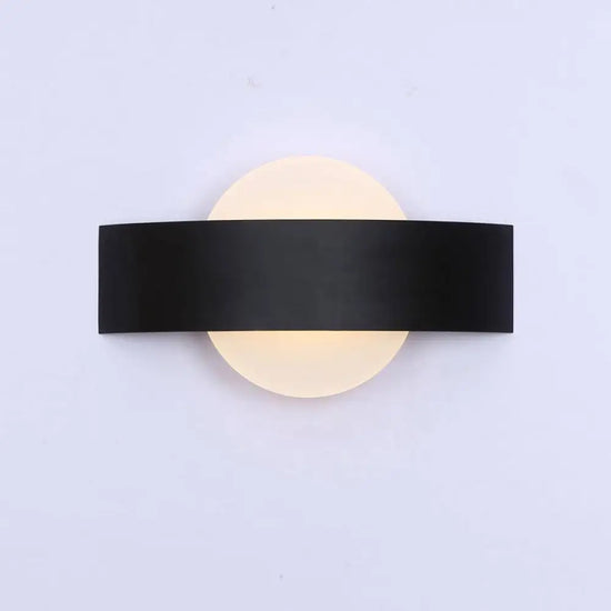 Applique Design Led Courbée Élégante Décorative Murale Chambre