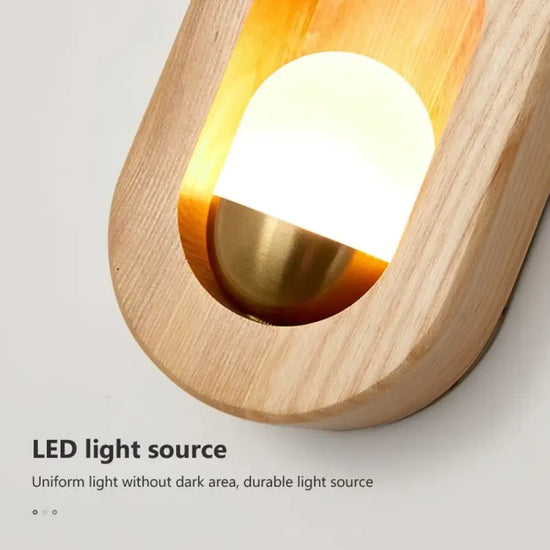 Applique Led Bois: Élégance Scandinave Lumineuse Murale Chambre