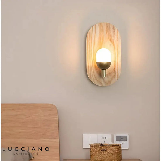 Applique Led Bois: Élégance Scandinave Lumineuse Murale Chambre