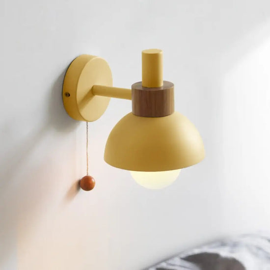 Applique Led Bois Vivale Scandinave Colorée Jaune / Chaude Murale Chambre