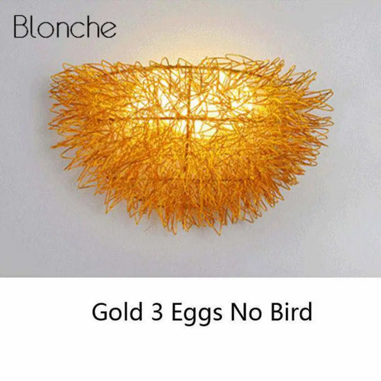 Applique Led Design Nature Suspendue Élégante Doré - Sans Oiseau Murale Chambre