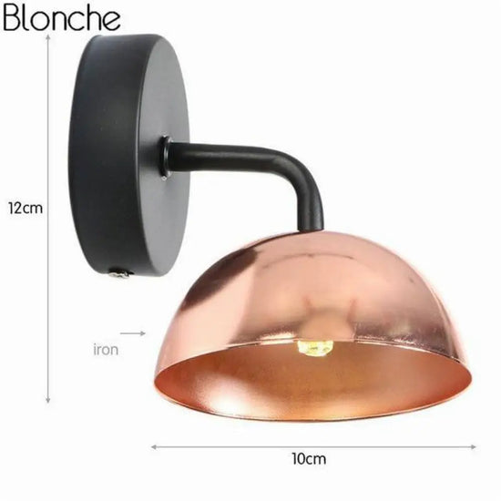 Applique Led Élégante Design Contemporain Métal Rose Gold Murale Chambre