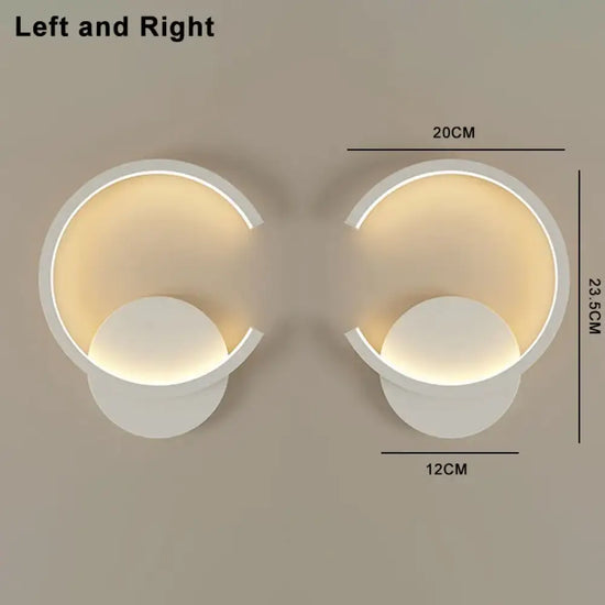 Applique Led Moderne Élégante Design Contemporain B Blanc--L Et R / Blanc Froid Murale Chambre