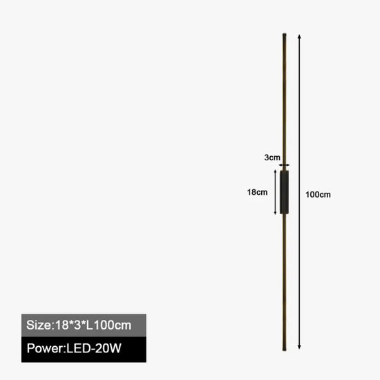 Applique Led Noire Design Nordique Murale Chambre
