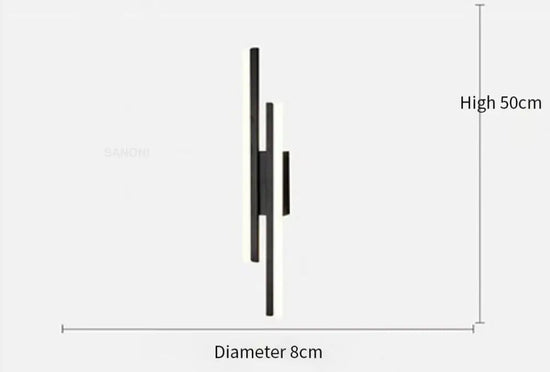 Applique Mural Noir Led Design