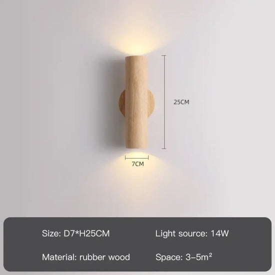 Applique Murale À Bois Design Lumineux Élégant T4632 / Lumière Blanche-5500K Chambre
