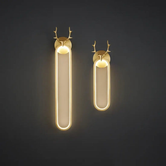Applique Murale À Led Cuivre Design Élégant Cerf Chambre