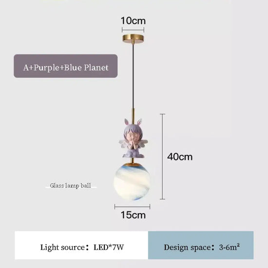 Applique Murale Ange Lumineux Design Tendance Ae Planète Bleue / Lumière Chaude Chambre