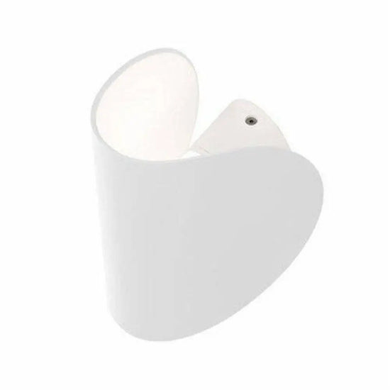 Applique Murale Arrondi Élégant Métal Contemporain Blanc Chambre