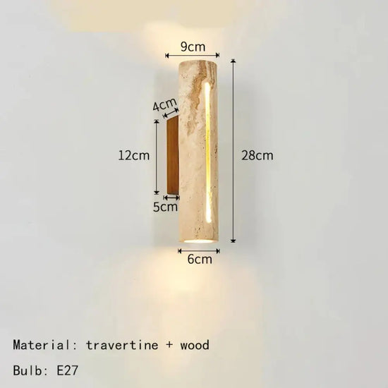 Applique Murale Art Déco: Élégance Naturelle Et Chaleureuse. Diamètre 6 Cm / Lumière Blanche Chambre