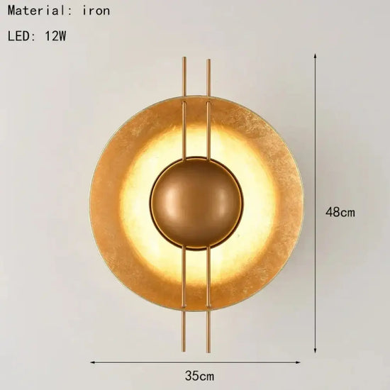 Applique Murale Art Déco Élégante Dorée. Style A / Lumière Chaude Chambre