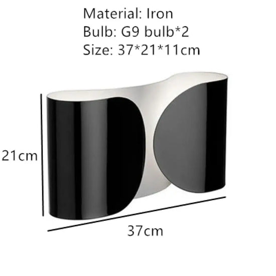 Applique Murale Art Déco Raffinement Vintage. Grand-Noir / Blanc Chaud (2700-3500K) Chambre