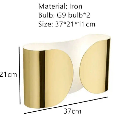 Applique Murale Art Déco Raffinement Vintage. Grand-Or / 4000K Chambre