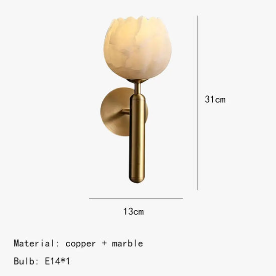 Applique Murale Art Déco Sculpture Élégante Laiton Chambre