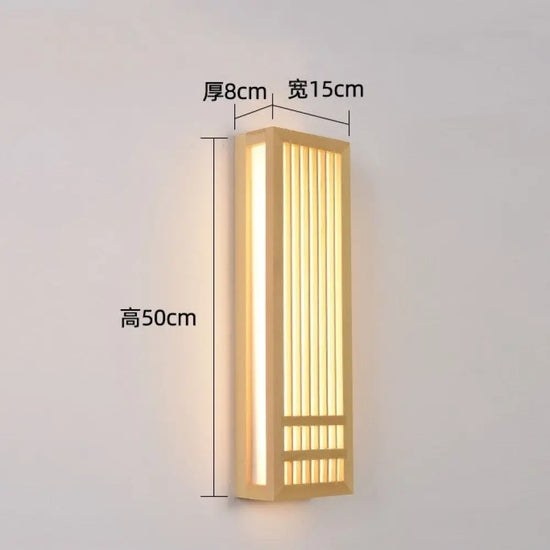 Applique Murale Avec Bois Pour Escalier Interieur Style Japonais