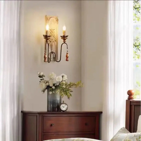 Applique Murale Bois Campagne Américaine Rustique Chambre