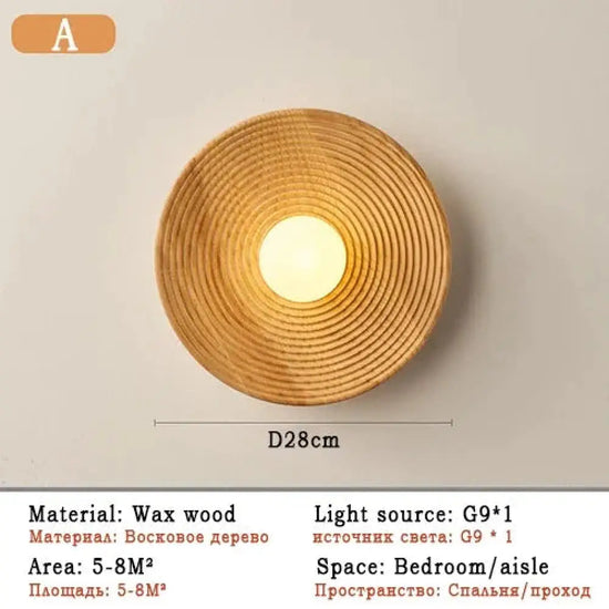 Applique Murale Bois Chaleureux Scandinave Design Chambre