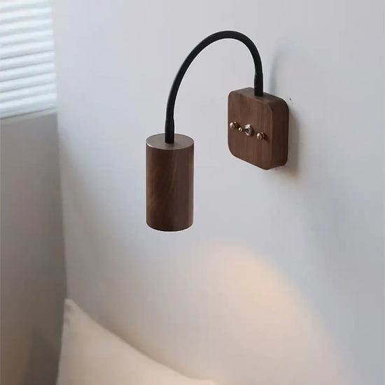 Applique Murale Bois Design Rotatif Élégant Chambre